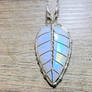 Moonstone leaf pendant.