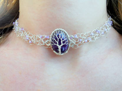 Amethyst necklace.