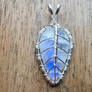 Moonstone leaf pendant.