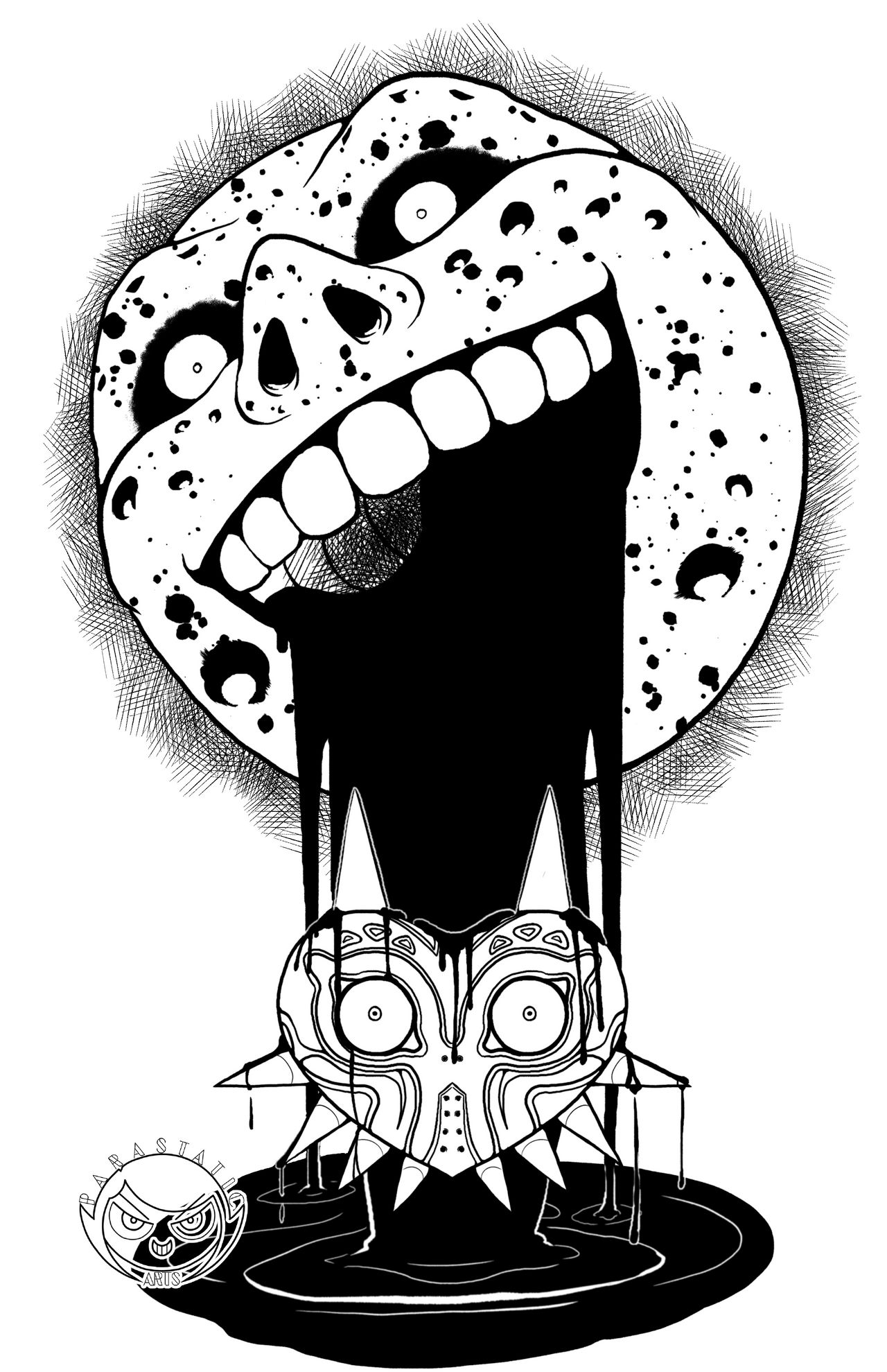 Linktober Day 2 Moon Majoras Mask by Parastatic on DeviantArt