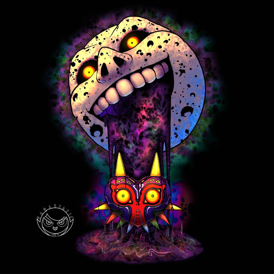 Majoras Mask and Moon by Parastatic on DeviantArt