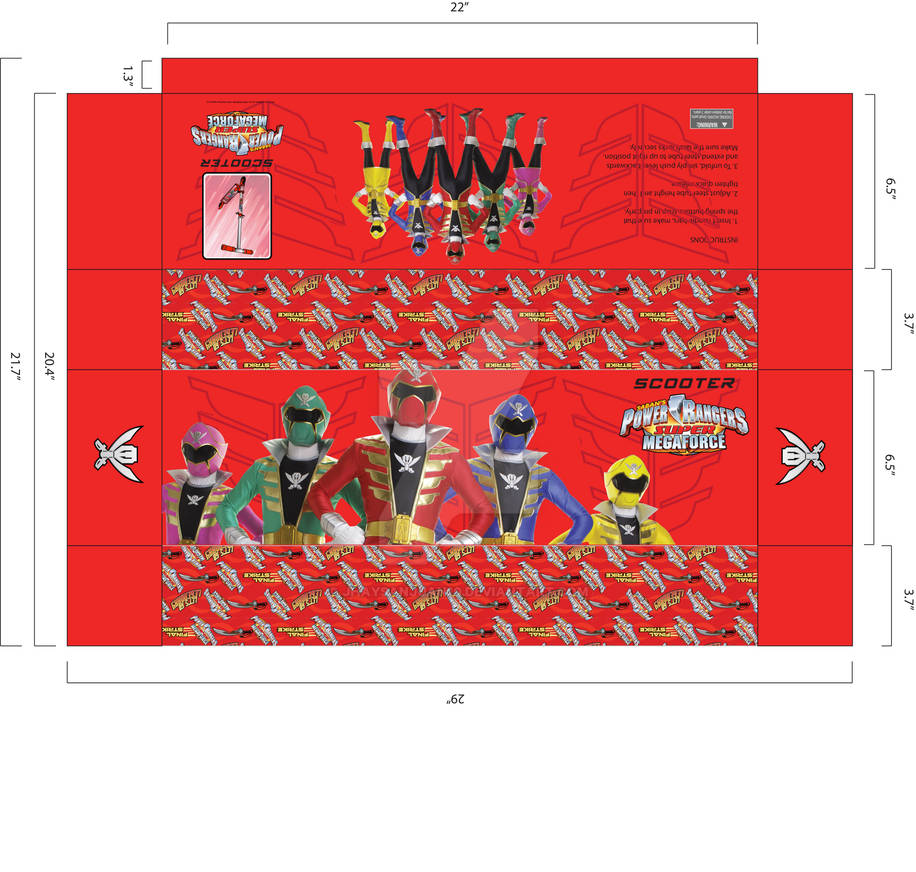 power ranger scooter packaging by JHAYSANJUAN10 on DeviantArt