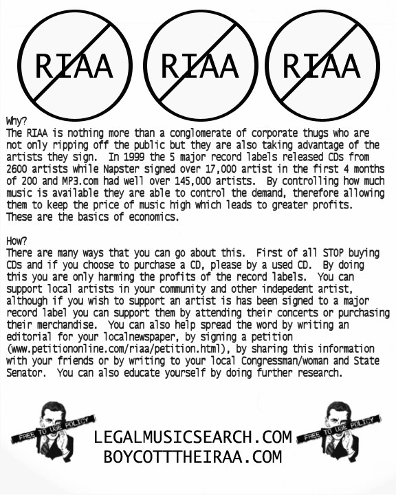 Boycott RIAA Poster