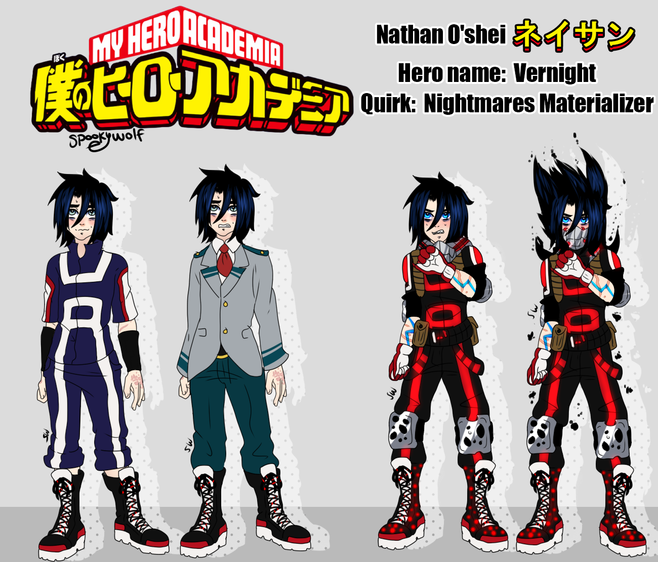 BNHA reference sheet by Spookywolf-Astronnix on DeviantArt