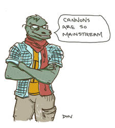 Hipster Gorn judges your weapon of choice