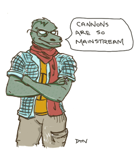 Hipster Gorn judges your weapon of choice