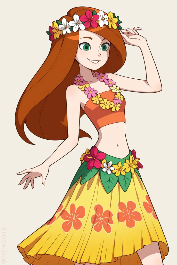 Kim Possible Fanart Hula Dancer Outfit by xynot on DeviantArt