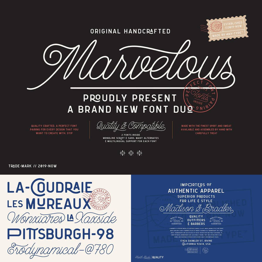 Marvelous Font Duo (Script Sans) by denaricectr on DeviantArt