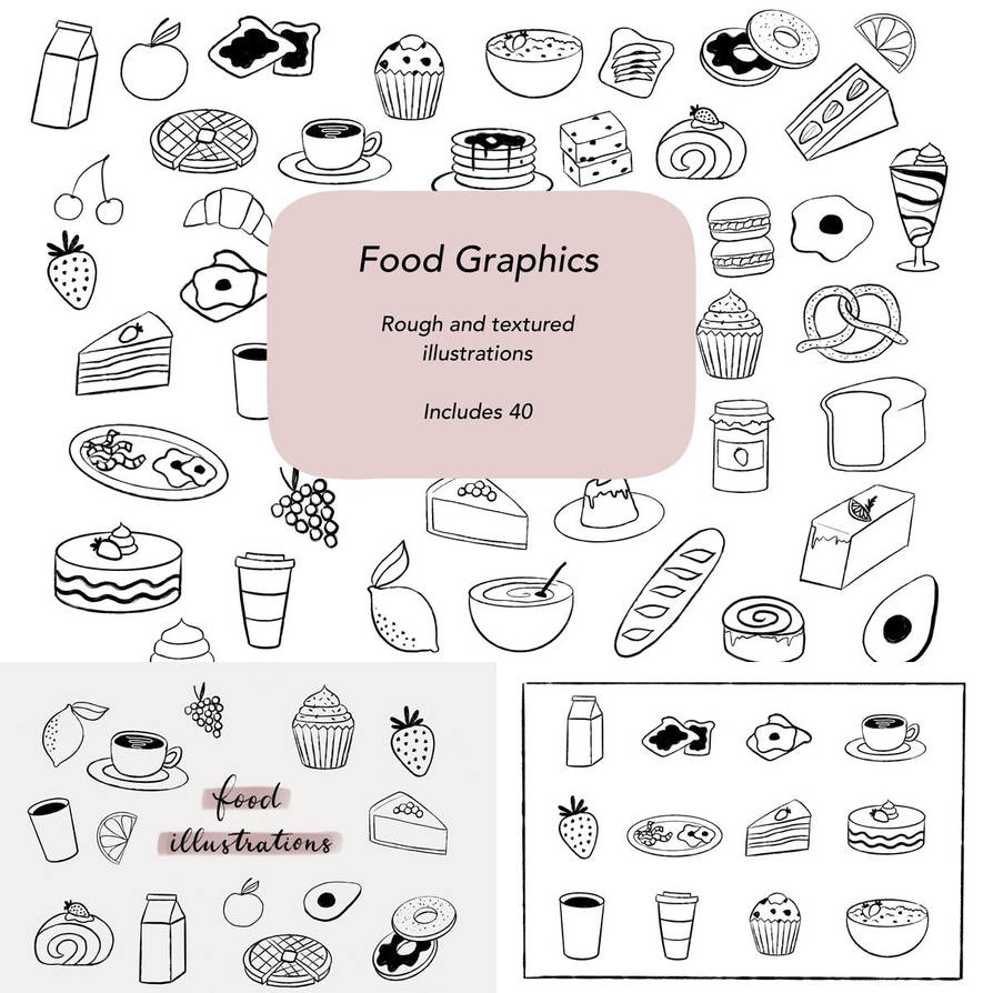 Food Drawing Graphics Food Graphic Illustrations by denaricectr on DeviantArt