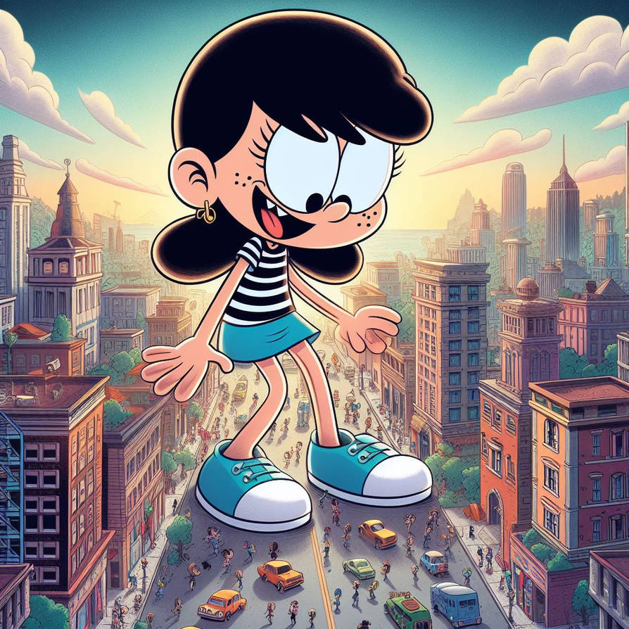 Giantess Loud House girl (AI generated) by GuGoomba on DeviantArt