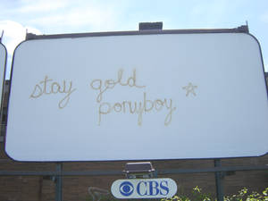 Stay gold, Ponyboy . . .