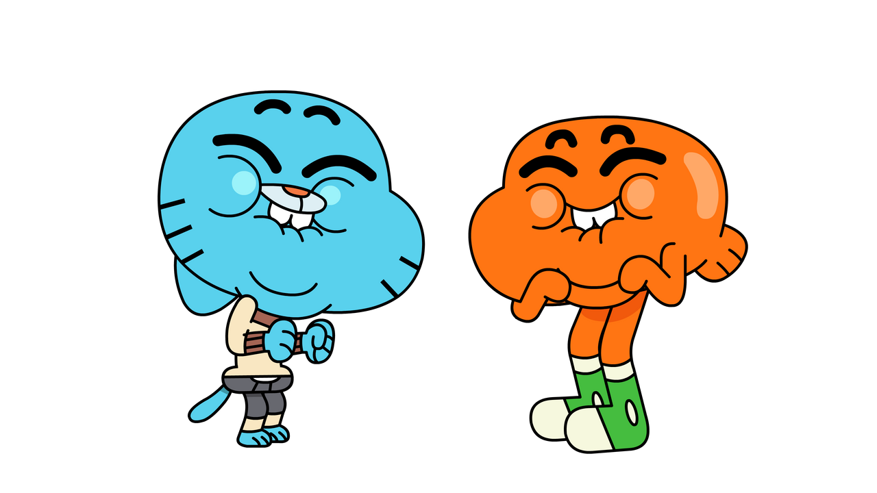 Gumball and Darwin - Laughing by Ironskarmory676 on DeviantArt
