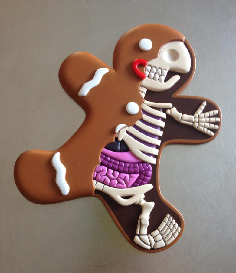 Sculpted anatomical Gingerbread Man by freeny on DeviantArt