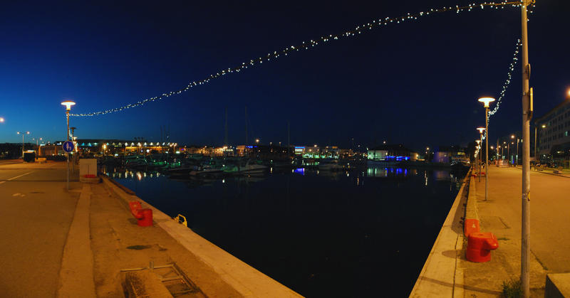 night time dock