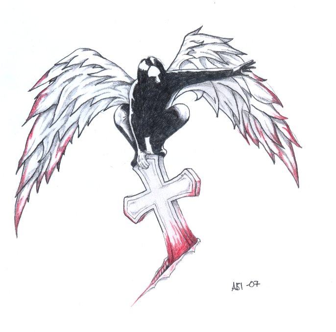 Dark angel tattoo design