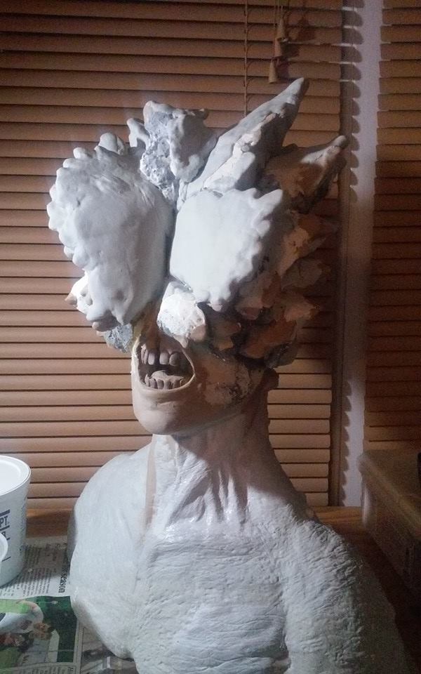 Clicker Life-Size Bust WIP 3