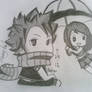 Natsu and Lucy chibi