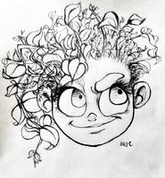 Natural hair style (lineart)