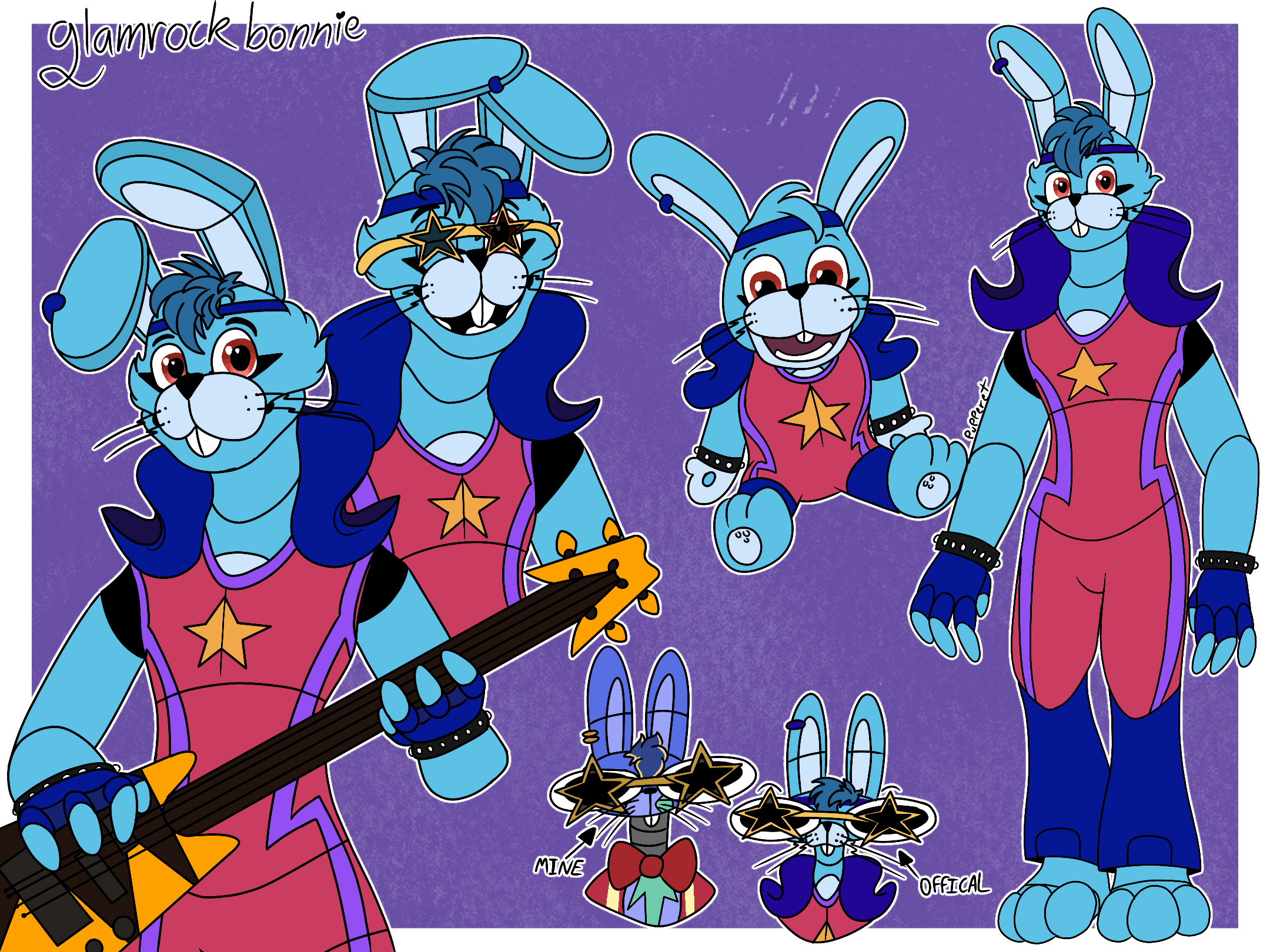 Fnaf ruin) glamrock Bonnie by pupperet on DeviantArt