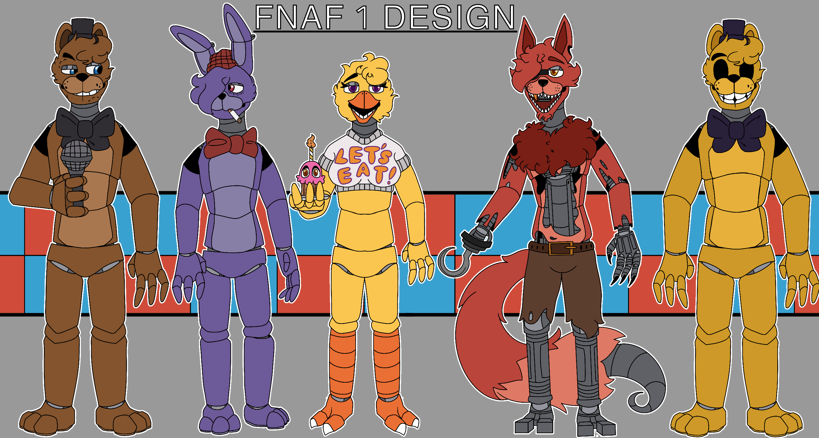 Fnaf Reference Background Fnaf 1 reference sheet redesign by pupperet on DeviantArt