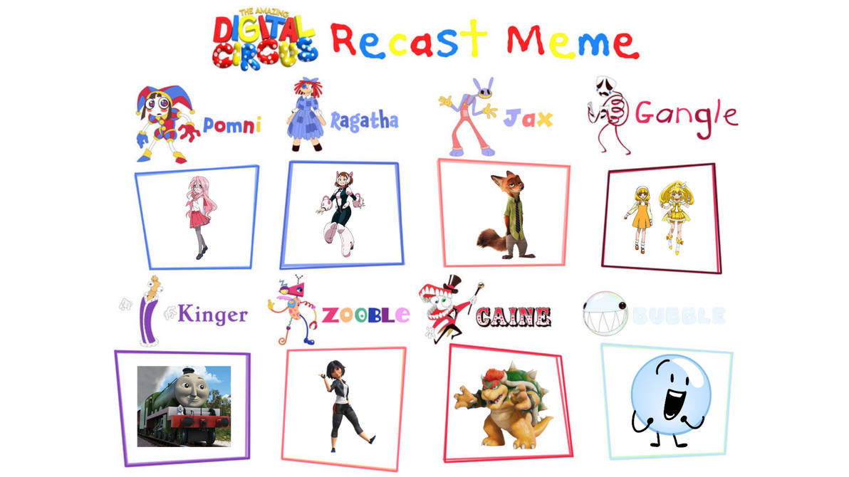 Cicus Meme My The Amazing Digital Circus Recast Meme by Rizwanb11 on DeviantArt