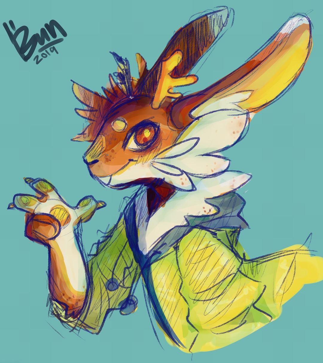 Blue Rabbit Fursona Bunny Fursona by BunB1rb on DeviantArt
