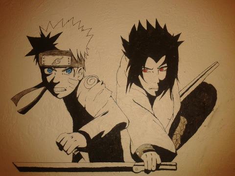 Naruto e Sasuke  Naruto painting, Naruto sketch, Naruto uzumaki art