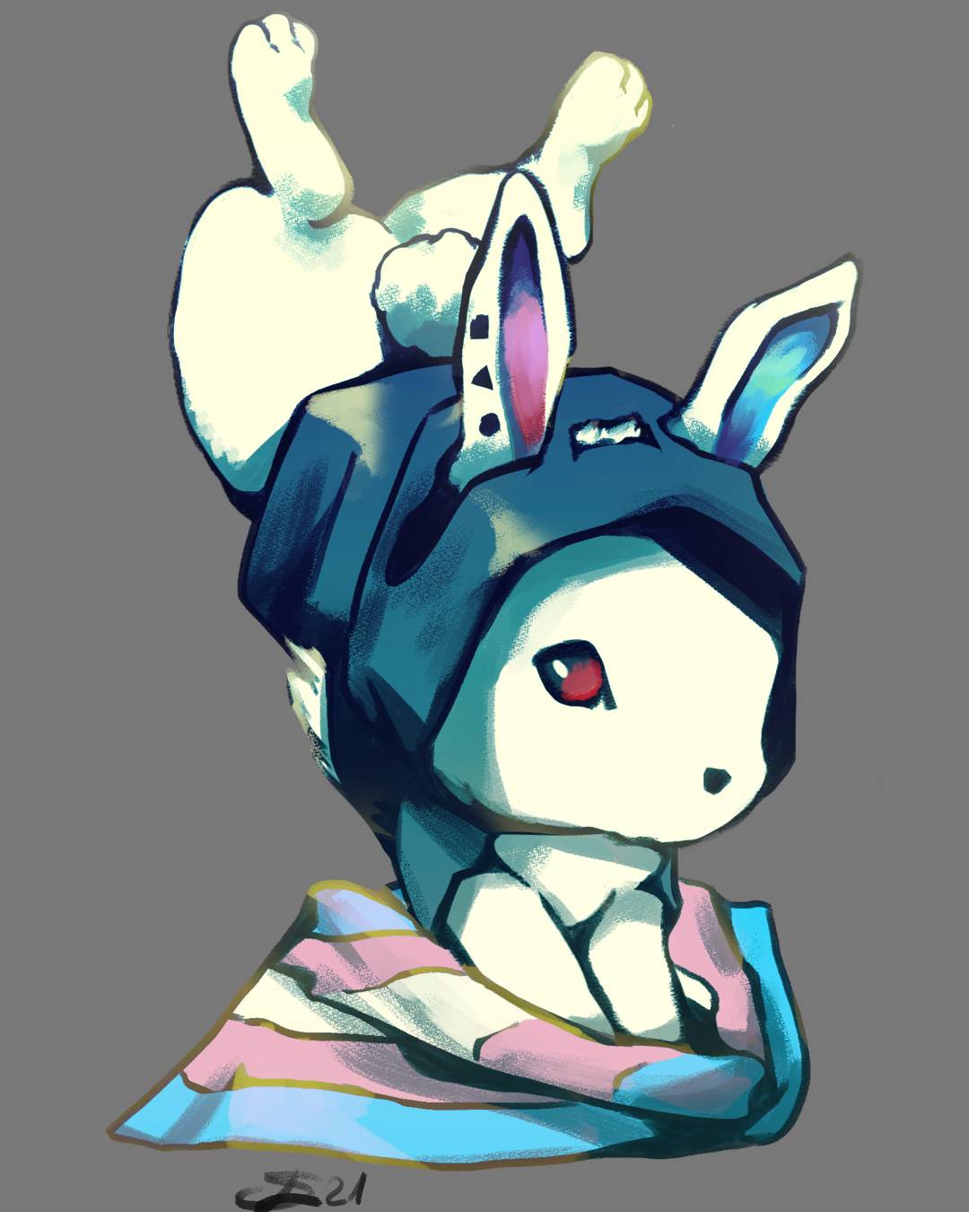 Trans Bunny by Shinytheblossom on DeviantArt