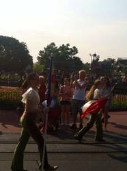 Marching Down Main Street USA in the Magic Kingdom