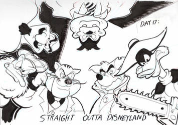 Inktober (Day 17): Straight Outta Disneyland by ReggieJWorkshop