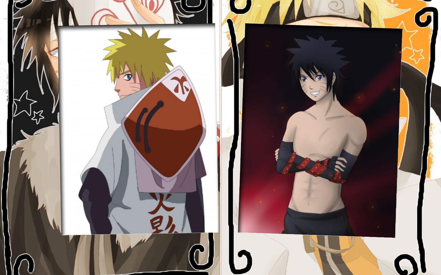 Minato and Naruto Hokage Wallpaper by weissdrum on DeviantArt