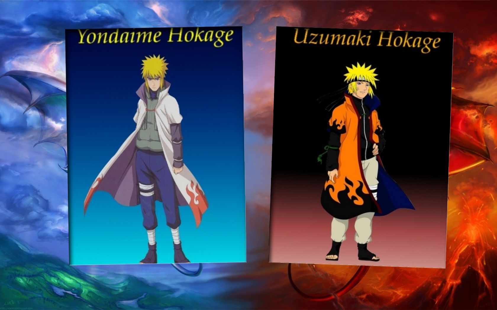 Minato and Naruto Hokage Wallpaper by weissdrum on DeviantArt