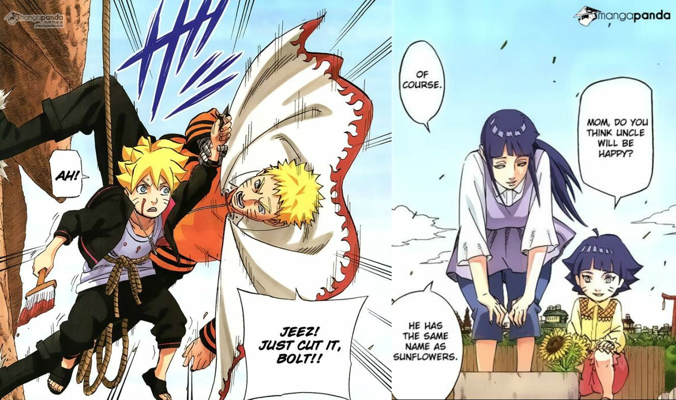 Boruto with Himawari and Hinata