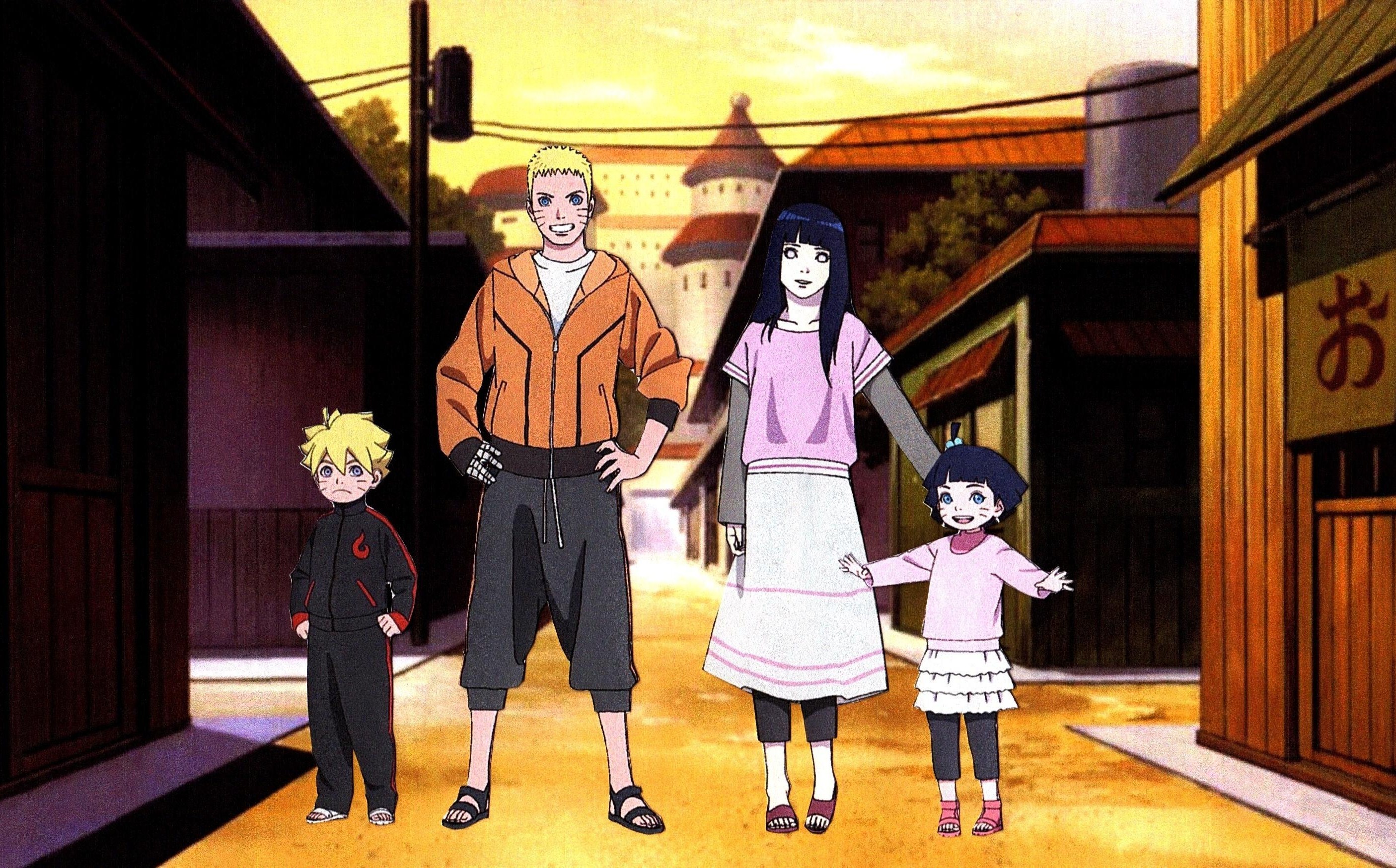 Naruto family, Himawari, Hinata, Naruto, Boruto, HD wallpaper