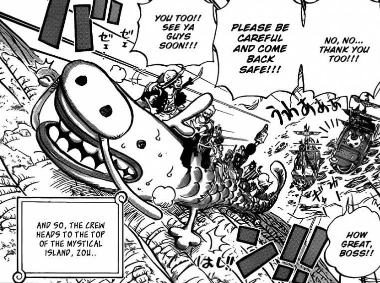 Luffy and Friends Riding Drawing Dragon