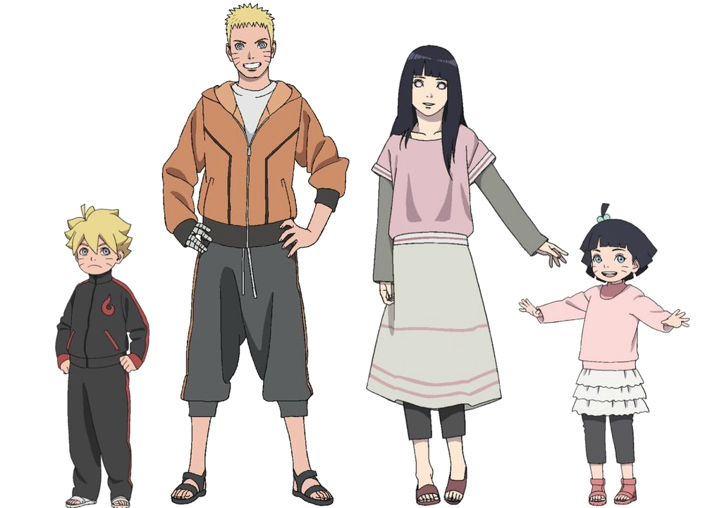 Speed drawing - Naruto, Hinata, Boruto, Himawari (Família Naruto) 