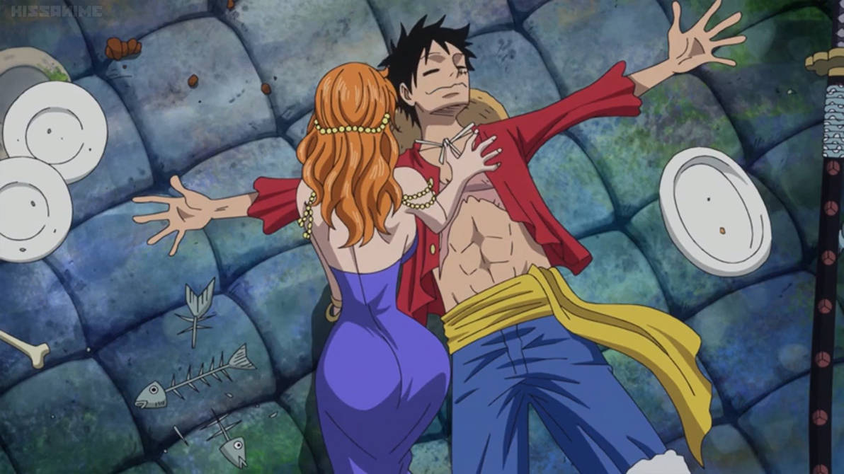 Luffy and Nami Wake Up by weissdrum on DeviantArt