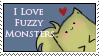 I Love Fuzzy Monsters Stamp