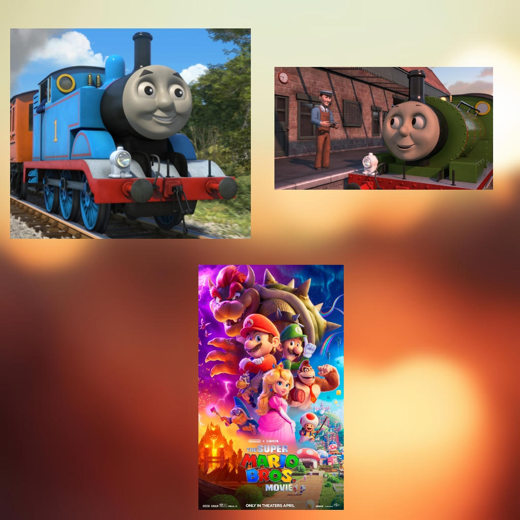 Mario Percy Thomas and Percy excited for Super Mario by StoneKieran07 on DeviantArt