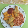 Fish Fingers, Harsh Browns and Beans