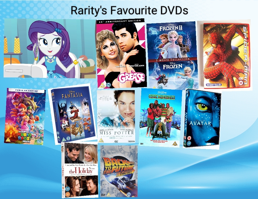Rarity's Favourite DVDs by StoneKieran07 on DeviantArt