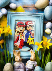 Ash and Serena Easter Photo Frame