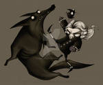 Fighting The Vicious Black Dog by Hazel-Weatherfield