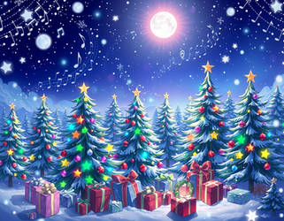 Christmas Tress in the Woods