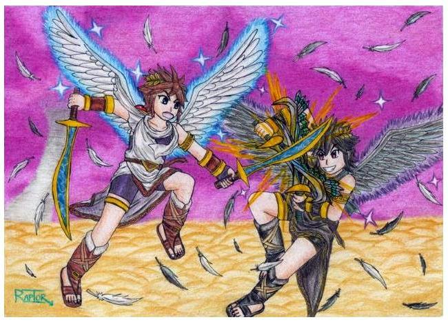 Pit VS Dark Pit - Kid icarus uprising