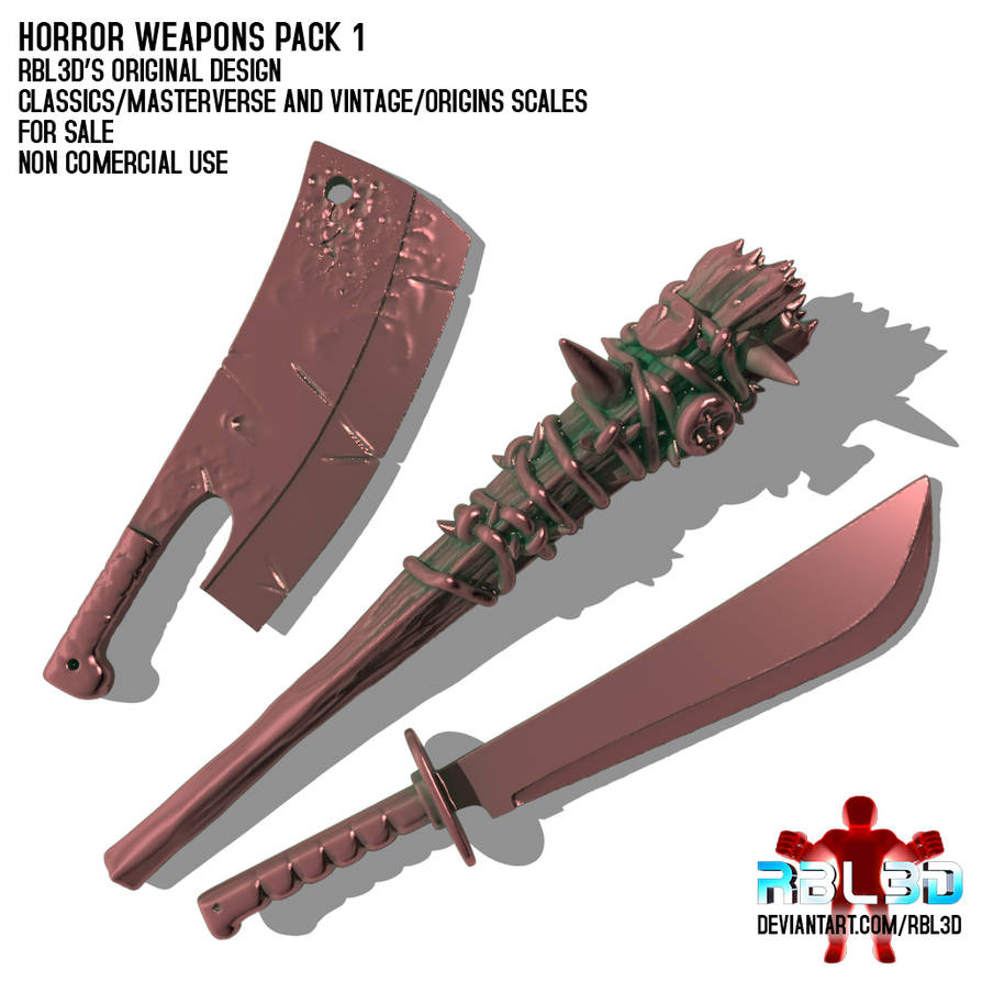 Horror weapons pack 1 for action figures by rbl3d on DeviantArt