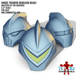 Horde Trooper Heads Redesign (Motu compatible)
