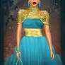 Blue and Gold Couture