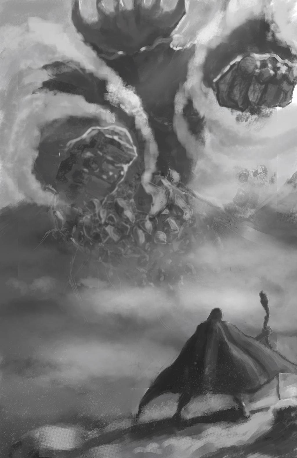 Deviantart Giants Rocks Confronting a Rock Giant... by PlatinumKingArt on DeviantArt