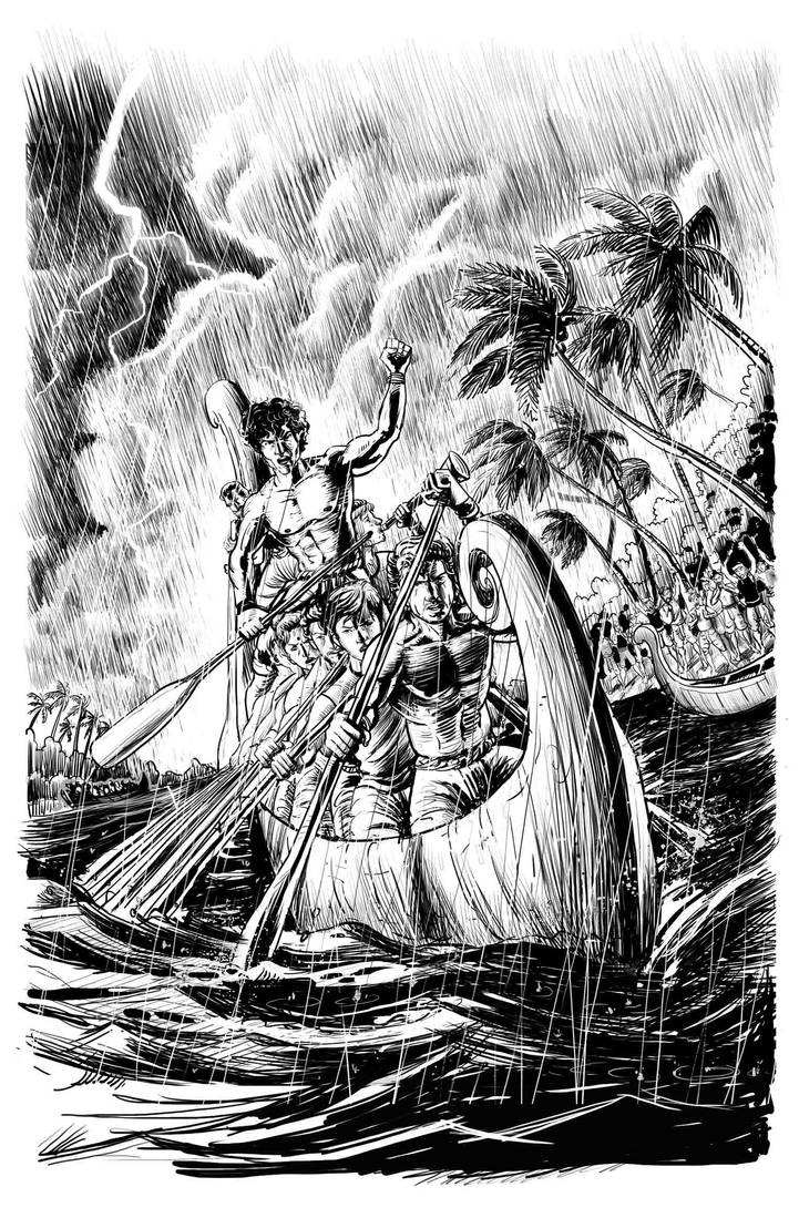Vallam Kali Boat Race of kerala- Book Illustration by PlatinumKingArt on  DeviantArt